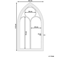 Beliani Sieninis veidrodis TRELLY 62 cm 113 cm metalinis juodas