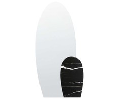 Beliani Sieninis veidrodis VIERZON 58 cm 120 cm juodas