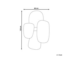 Beliani Sieninis veidrodis VOUZON 80 cm 120 cm sidabrinės spalvos