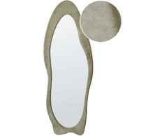 Beliani Sieninis veidrodis REIGNY 57 cm 160 cm, alyvuogių spalvos veliūras
