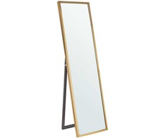 Beliani Pastatomas veidrodis TORCY 140 cm auksinis