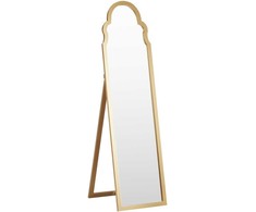 Beliani Pastatomas veidrodis CHATILLON 150 cm auksinis