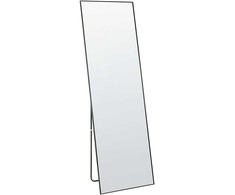 Beliani Pastatomas veidrodis BEAUVAIS 156 cm metalinis juodas
