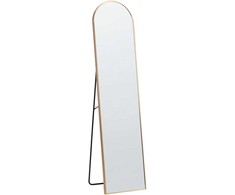 Beliani Pastatomas veidrodis BAGNOLET 150 cm metalinis auksinis