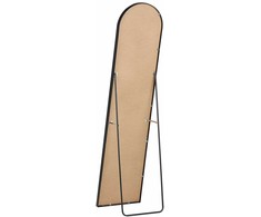 Beliani Pastatomas veidrodis BAGNOLET 150 cm metalinis juodas
