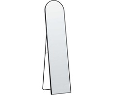 Beliani Pastatomas veidrodis BAGNOLET 150 cm metalinis juodas