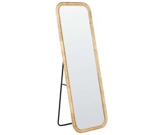 Beliani Pastatomas veidrodis MALANGE 150 cm rotango spalvos