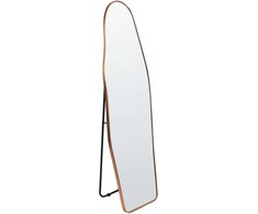 Beliani Pastatomas veidrodis LARCHE 160 cm, metalinis, auksinis