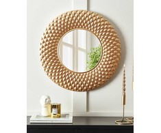 Beliani Sieninis veidrodis COMBE 60 cm metalinis auksinis