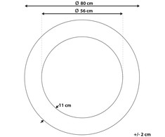 Beliani Sieninis veidrodis CHANNAY 80 cm, auksinis, metalinis