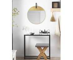 Beliani Sieninis veidrodis GURS 60 cm metalinis auksinis