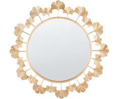 Beliani Sieninis veidrodis CODOLET 60 cm metalinis auksinis