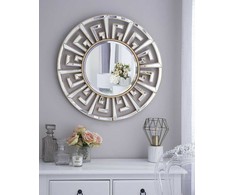 Beliani Sieninis veidrodis FLERS 70 cm Metalinis Auksinis