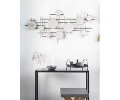 Beliani Sieninis veidrodis IBOS 113 cm 55 cm metalinis juodas