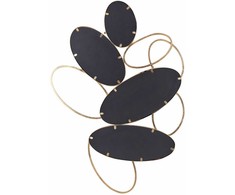 Beliani Sieninis veidrodis DECIZE 113 cm 77 cm metalinis auksinis