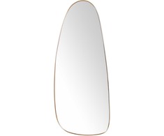 Beliani Sieninis veidrodis CERGY 39 cm 95 cm metalinis auksinis