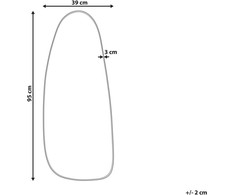 Beliani Sieninis veidrodis CERGY 39 cm 95 cm metalinis, juodas