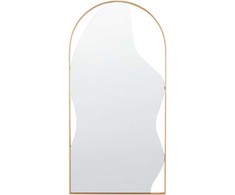 Beliani Sieninis veidrodis COLOMBIER 41 cm 81 cm metalinis auksinis