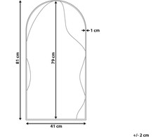 Beliani Sieninis veidrodis COLOMBIER 41 cm 81 cm metalinis auksinis