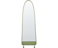 Beliani Sieninis veidrodis PARNAY 45 cm 146 cm Metallinis Alyvuogių spalvos