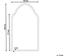 Beliani Sieninis veidrodis ACONCHI 58x100 cm metalinis auksinis