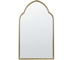 Beliani Sieninis veidrodis ACONCHI 58x100 cm metalinis auksinis