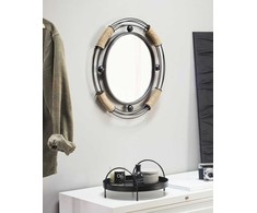 Beliani Sieninis veidrodis MOULINS 50 cm 55 cm metalinis juodas