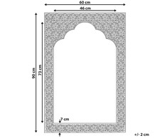 Beliani Sieninis veidrodis PALI 60 cm 90 cm metalinis auksinis