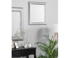 Beliani Sieninis veidrodis CAVAN 65 cm x 65 cm metalinis sidabrinis