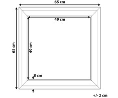 Beliani Sieninis veidrodis CAVAN 65 cm x 65 cm metalinis sidabrinis
