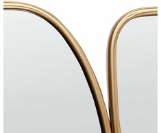 Beliani Sieninis veidrodis DIANCEY 70 cm 100 cm metalinis auksinis