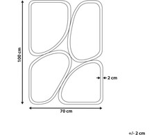Beliani Sieninis veidrodis DIANCEY 70 cm 100 cm metalinis auksinis