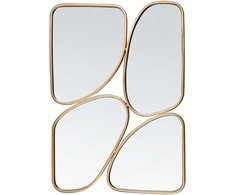 Beliani Sieninis veidrodis DIANCEY 70 cm 100 cm metalinis auksinis