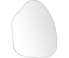 Beliani Sieninis veidrodis PUTEAUX 70 cm 92 cm metalinis auksinis