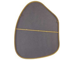 Beliani Sieninis veidrodis PUTEAUX 70 cm 92 cm metalinis auksinis