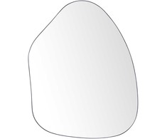 Beliani Sieninis veidrodis PUTEAUX 70 cm 92 cm metalinis juodas