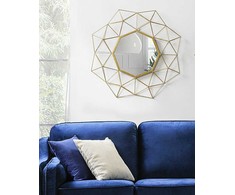 Beliani Sieninis veidrodis GAILLAC 80 cm 80 cm metalinis auksinis