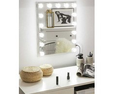 Beliani Vonios veidrodis LED LUCENAY 40 cm 50 cm sidabrinis