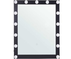 Beliani Vonios veidrodis su LED apšvietimu ODENAS 50 x 60 cm, juodas