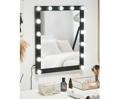 Beliani Vonios veidrodis su LED apšvietimu ODENAS 50 x 60 cm, juodas