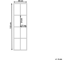 Beliani Sieninis veidrodis CAMON 38 cm 132 cm metalinis juodas