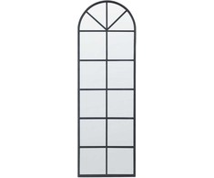 Beliani Sieninis veidrodis BROUAGE 40 cm 120 cm metalinis juodas