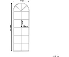 Beliani Sieninis veidrodis BROUAGE 40 cm 120 cm metalinis juodas