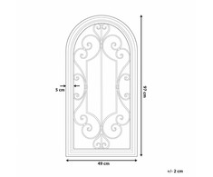 Beliani Sieninis veidrodis CAMPEL 49 cm 97 cm metalinis, kreminės spalvos