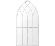 Beliani Sieninis veidrodis CASSEL 50 cm 115 cm metalinis šviesiai pilkas