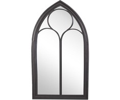 Beliani Sieninis veidrodis TRELLY 62 cm 113 cm metalinis juodas