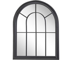 Beliani Sieninis veidrodis EMBRY 69 cm 89 cm Metalinis Juodas