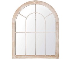 Beliani Sieninis veidrodis EMBRY 69 cm 88 cm metalinis smėlio spalvos
