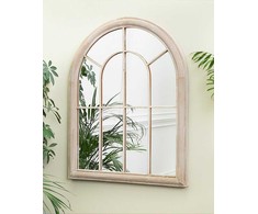 Beliani Sieninis veidrodis EMBRY 69 cm 88 cm metalinis smėlio spalvos