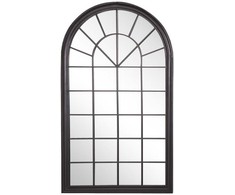 Beliani Sieninis veidrodis TREVOL 77 cm 130 cm metalinis juodas